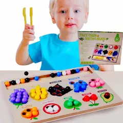 GENERICO - Juego Educativo Clasificación De Cuencos Colores Frutas
