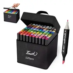 TOUCH - Marcador Doble Punta 120 Unidades Doble Punta Con Diseño Marcador De Punta Doble Unidad x 120