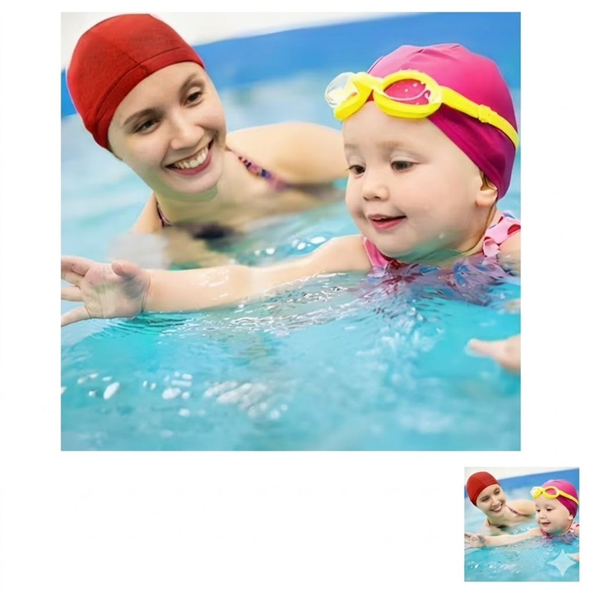 GENERICO - Gorro Natación Unisex Nylon Licra Piscina Baño Adulto Niño Color Rojo