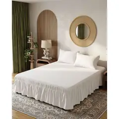 GENERICO - Faldon de Cama Elasticado Premium Super King