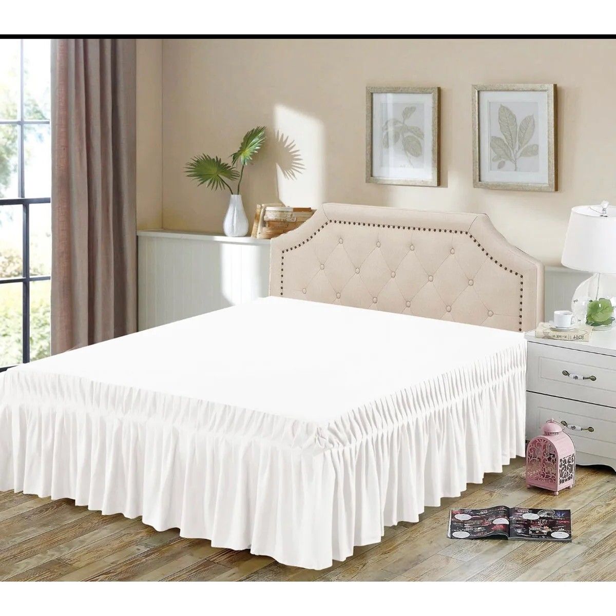 GENERICO - Faldon De Cama 1.5 Plaza - Elegante y Resistente