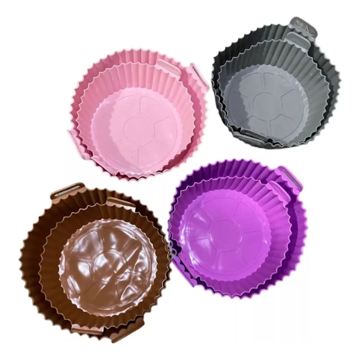 GENERICO - Set 2 Bandeja Silicona Freidora Aire Redonda Airfyer