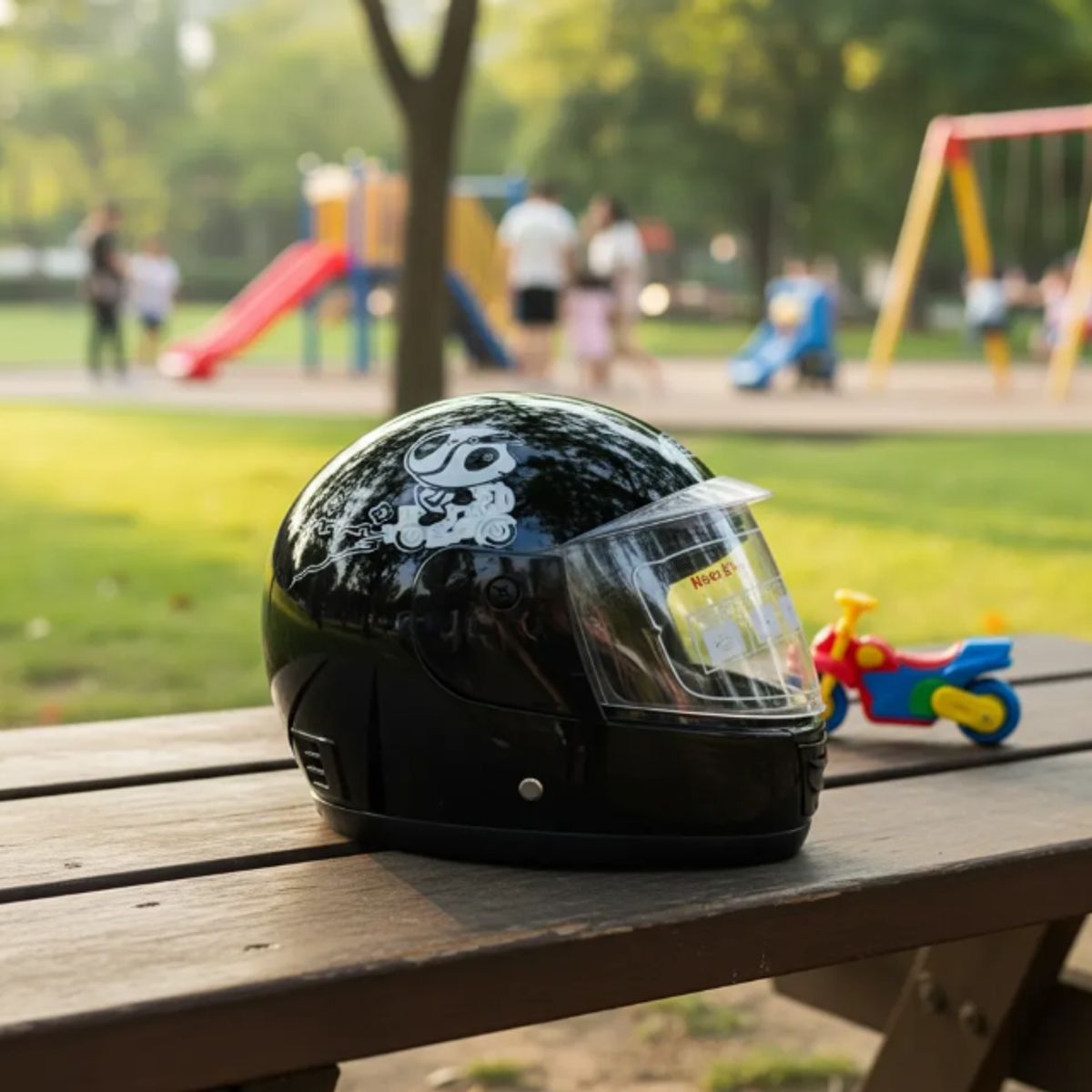 GENERICO - Casco De Moto Para Niños de 2 a 6 años + Protectores
