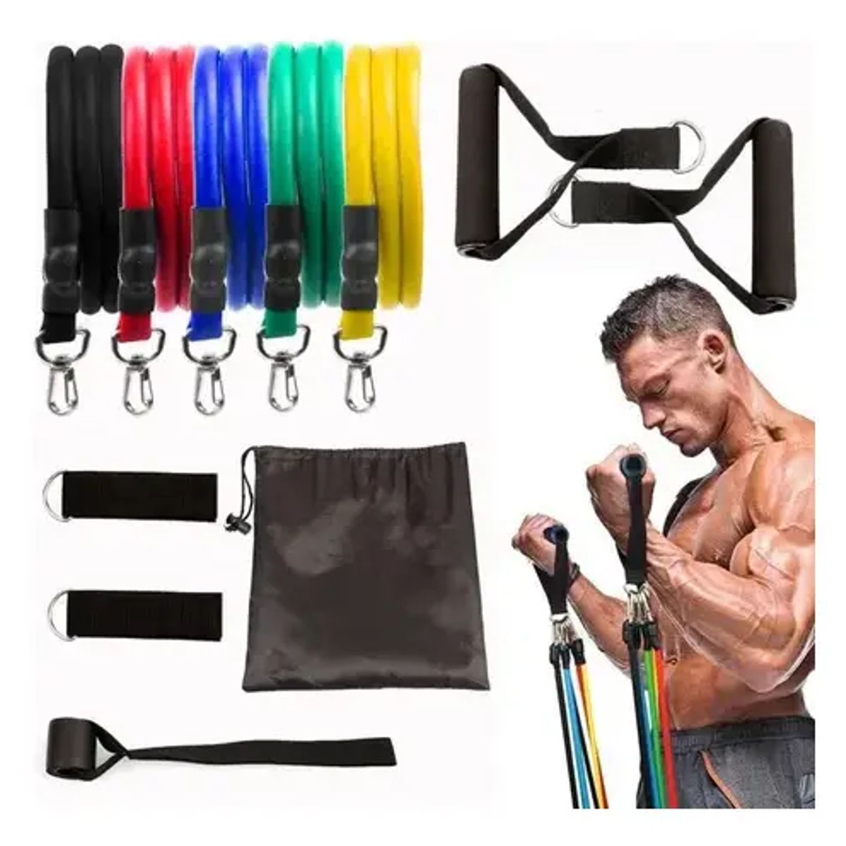 GENERICO - Kit Bandas Elásticas de Resistencia Ejercicio
