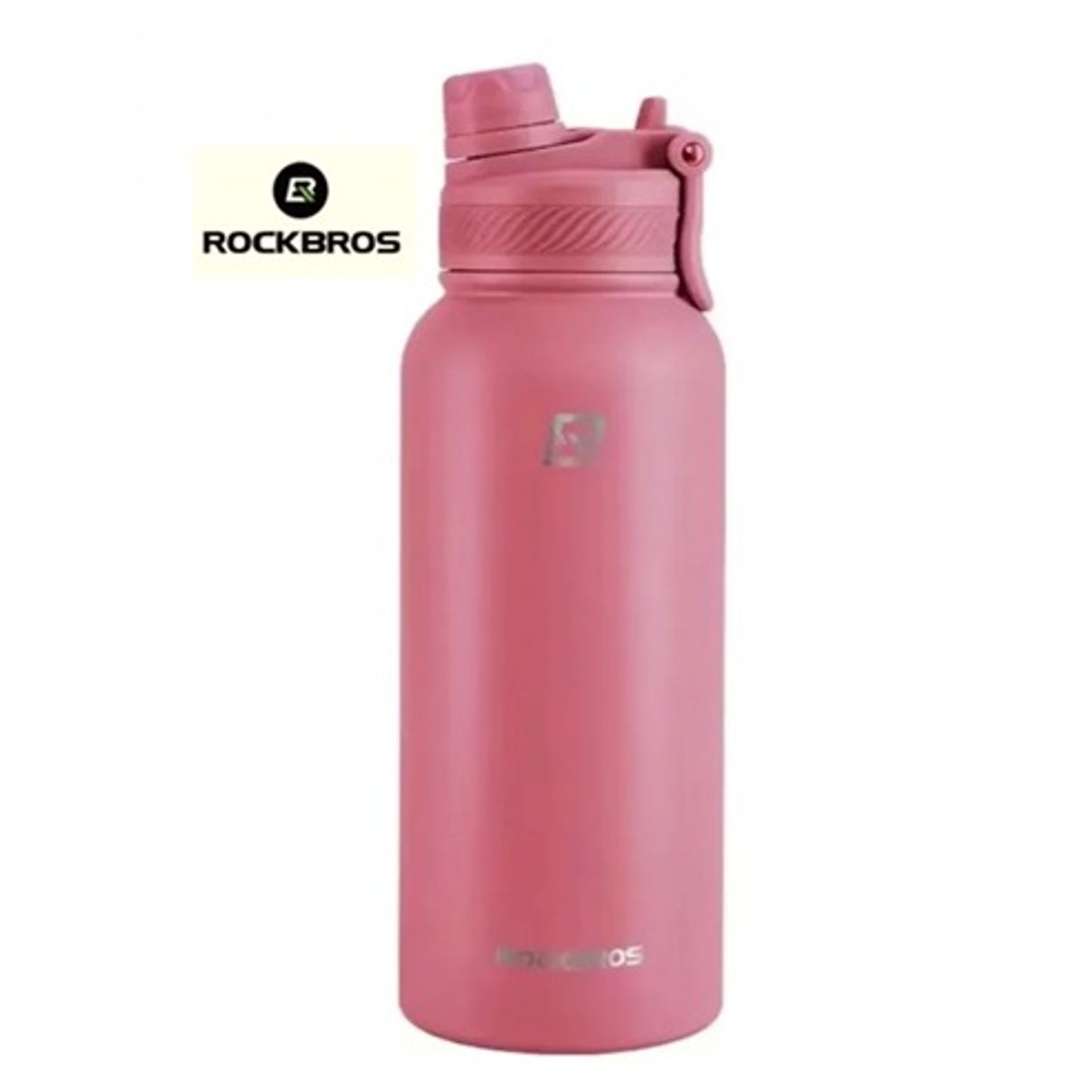 ROCKBROS - Botella Agua Deportiva Acero Inoxidable 1000 ML Rosado