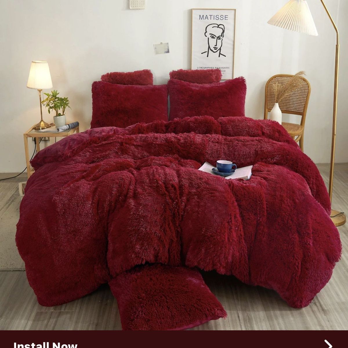 GENERICO - HERMOSO COBERTOR PELUDO PARA INVIERNO CON CHIPORRO