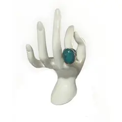 TAETHAI - Anillo de plata 925 con Crisocola verde petróleo