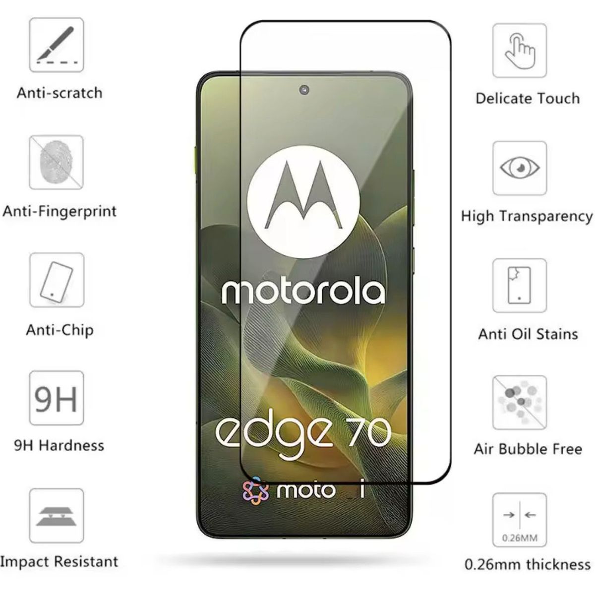 GENERICO - Lámina De Vidrio Completa Para Motorola Edge 70 5g