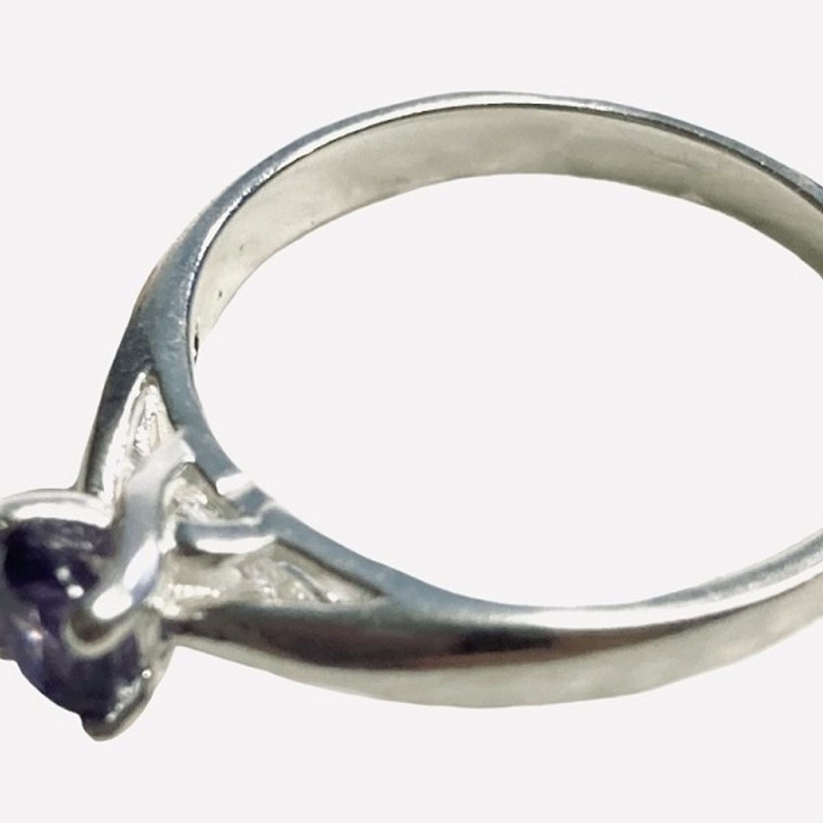 TAETHAI - Anillo de plata 925, solitario Amatista