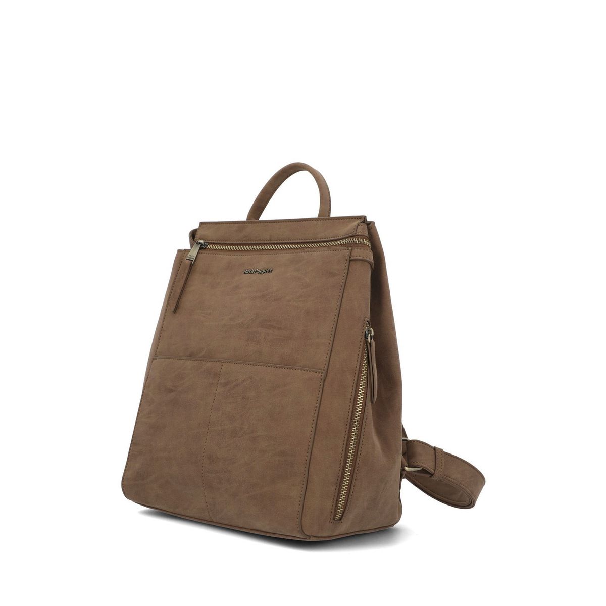 HUSH PUPPIES - Mochila Ecocuero Mujer Delfi Back Caramelo HUSH PUPPIES