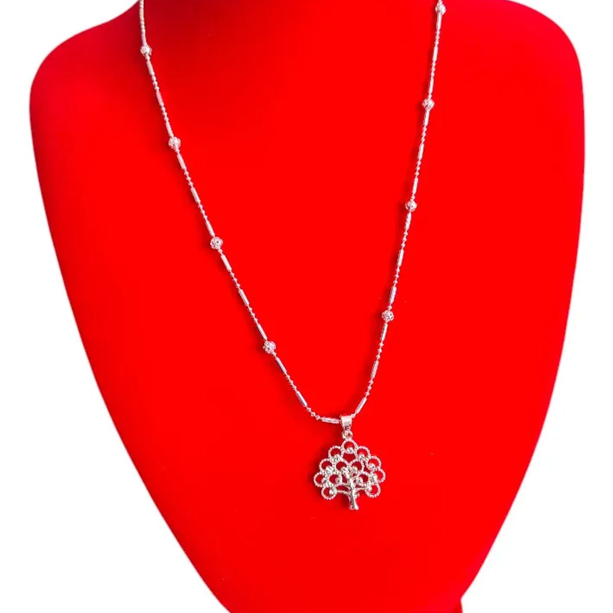 GENERICO - Cadena Collar Árbol de la Vida plata ley 925 Mujer Elegante