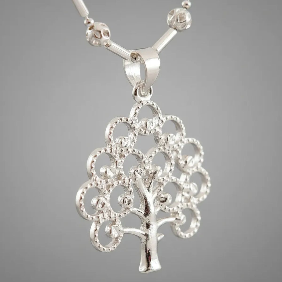 GENERICO - Cadena Collar Árbol de la Vida plata ley 925 Mujer Elegante