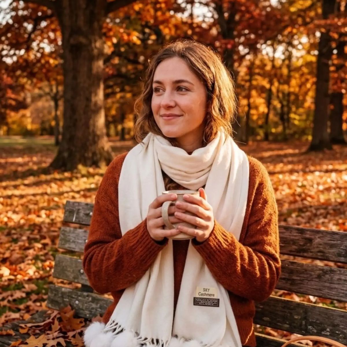 GENERICO - Bufanda Chalón Premium Con Pompones Tacto Cashmere02