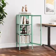 GENERICO - Mueble vitrina 1 puerta 3 niveles linea mint - SC-DC-H003 / Verde