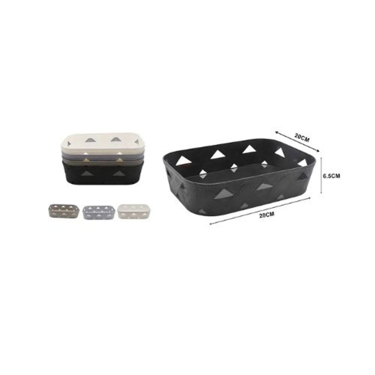 GENERICO - CESTA ORGANIZADORA DE PLASTICO MULTIUSOS 28CM