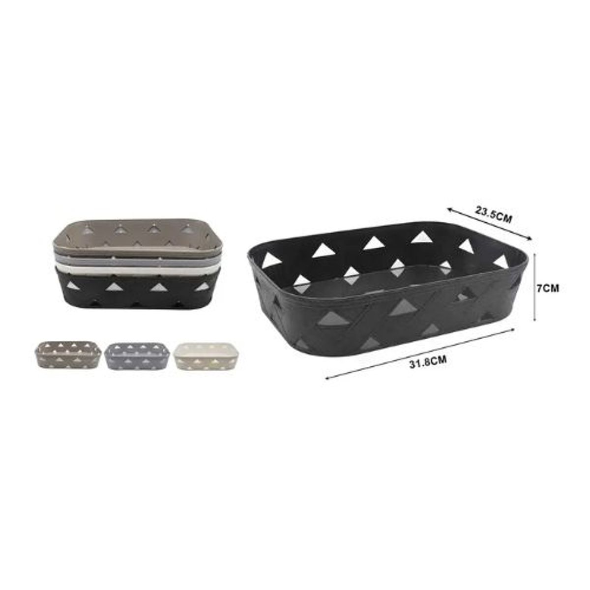 GENERICO - ﻿CESTA ORGANIZADORA DE PLASTICO MULTIUSOS 31.8CM