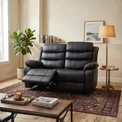 INTERMUEBLES - BERGERE PALMA 2C PU NEGRO