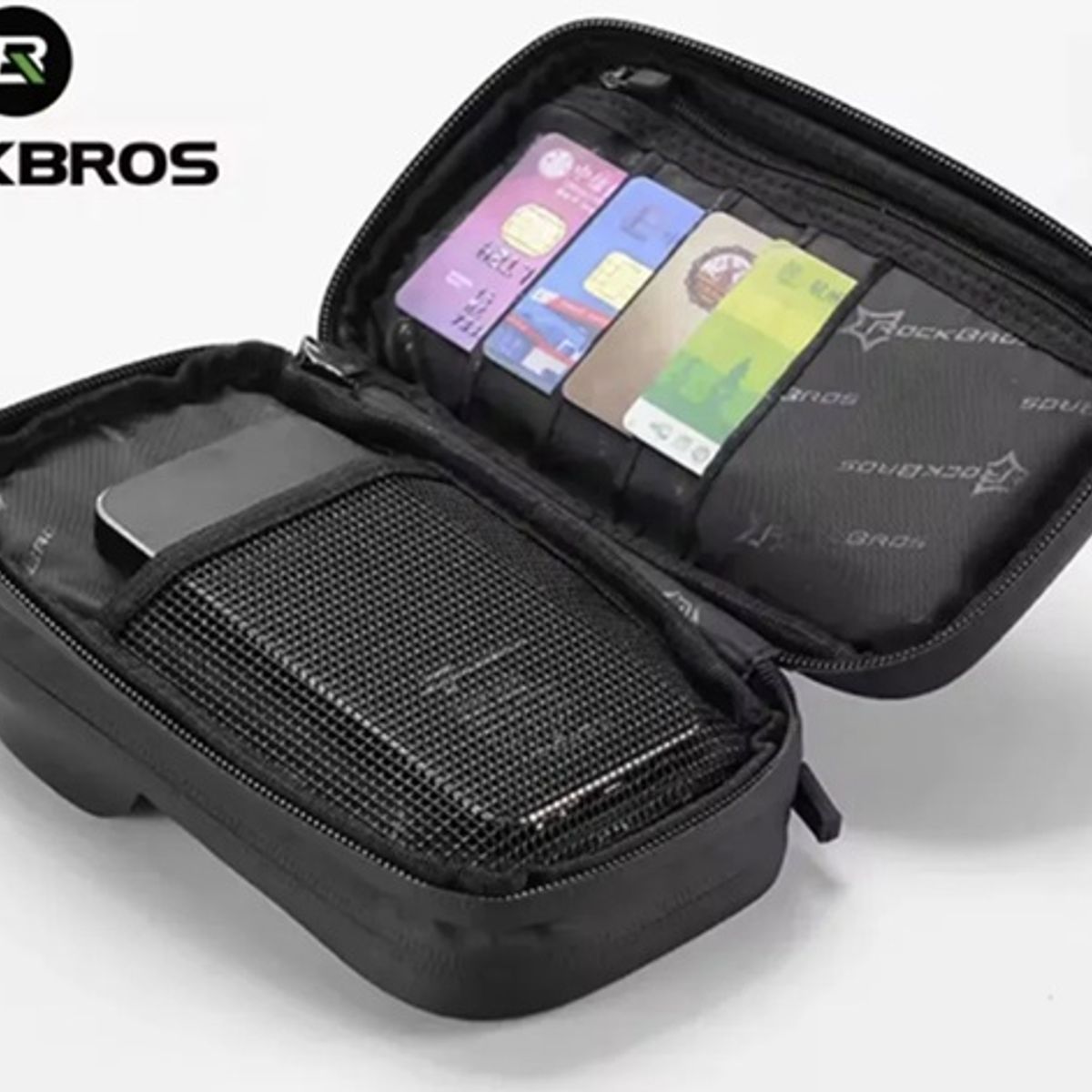 ROCKBROS - Bolso Porta Celular y Tarjetero Negro