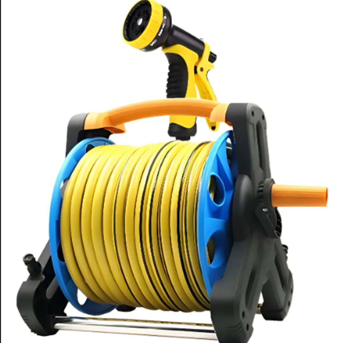 GENERICO - Manguera Retráctil Carrete Y Pulverizador Accesorios Jardín Color Negro