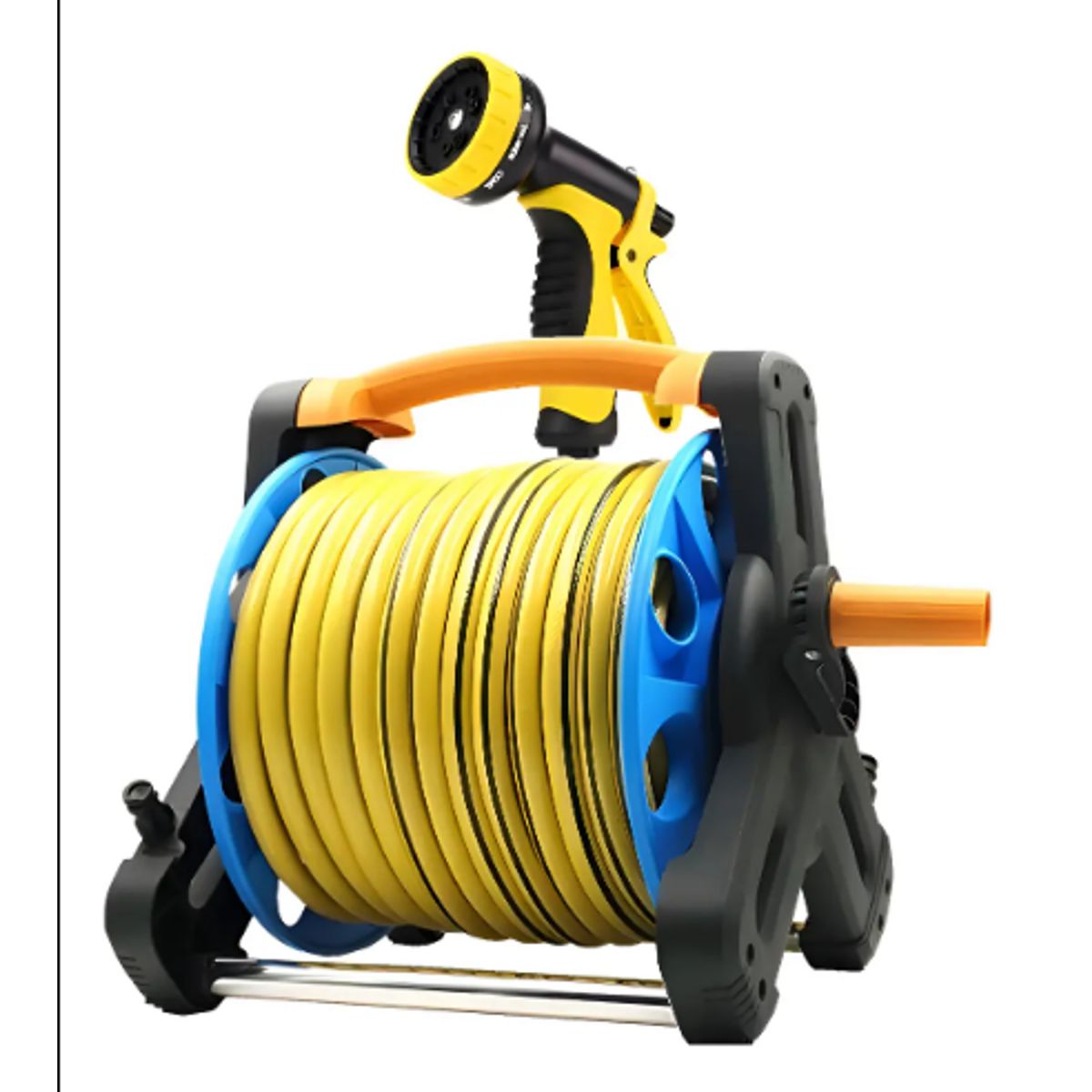GENERICO - Manguera Retráctil Carrete Y Pulverizador Accesorios Jardín Color Negro