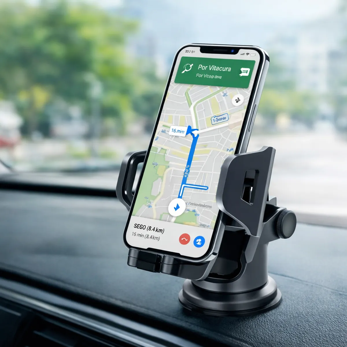 GENERICO - Soporte Teléfono Celular Para Auto 360° Ajustable Ventosa Parabrisas y Tablero