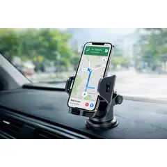 GENERICO - Soporte Teléfono Celular Para Auto 360° Ajustable Ventosa Parabrisas y Tablero