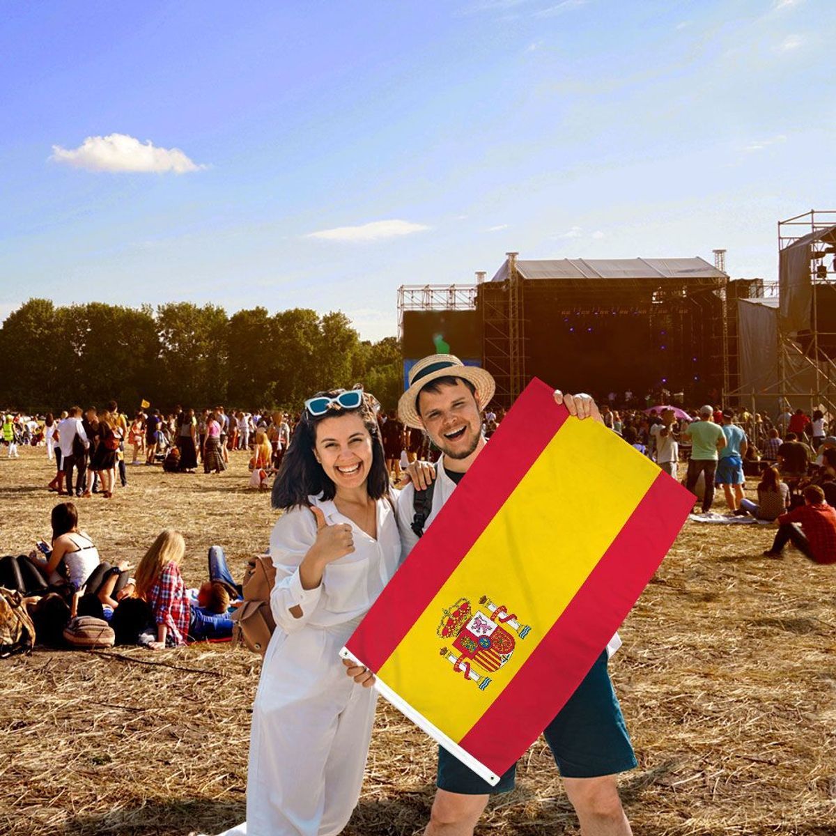 GENERICO - Bandera de España de 150cm x 90cm de Poliéster