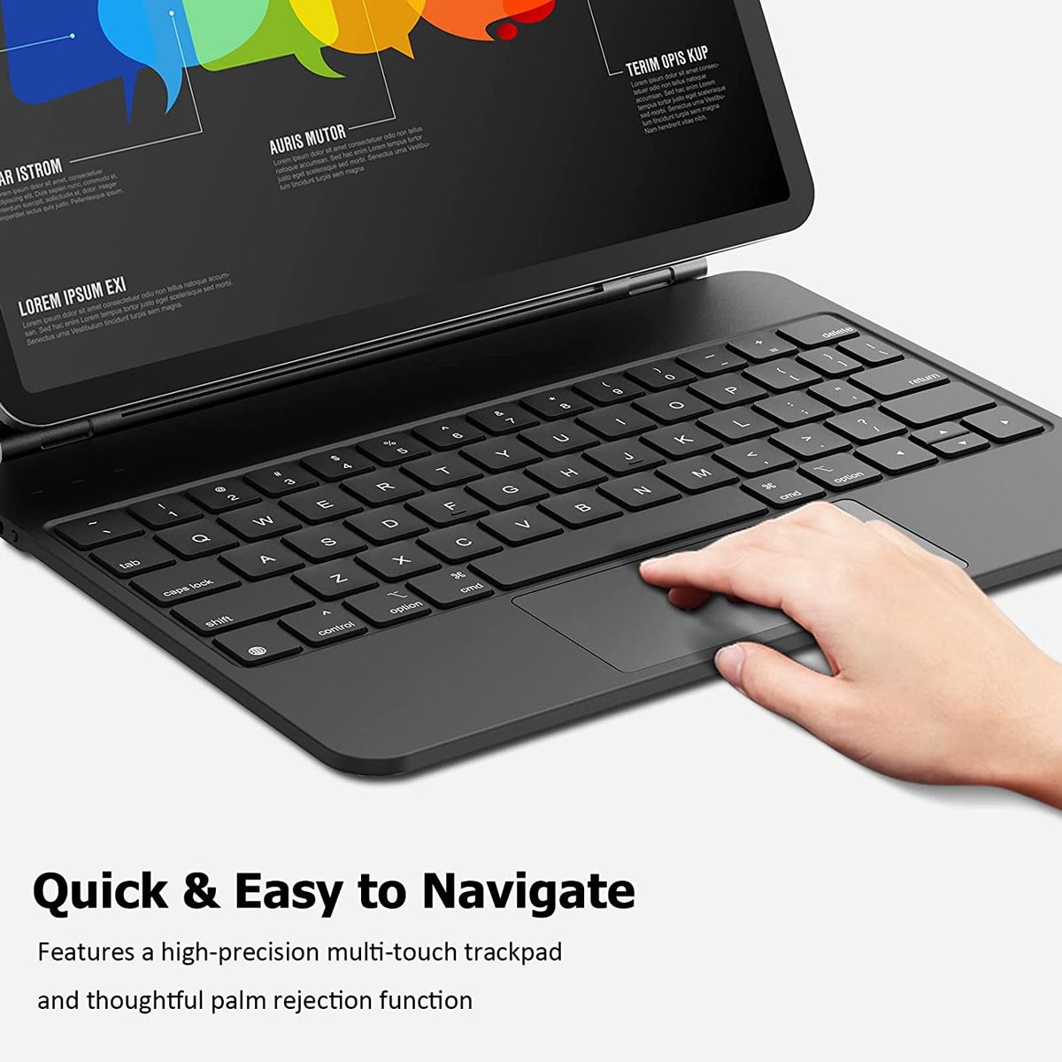 PUREPOWER - Funda Teclado táctil Español Ñ para Samsung Galaxy Tab S11 2025 11pulgadas (No ara 14.6 pulgadas)