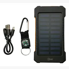 MLAB - Power Bank Energía Solar 8000mah Color Negro Solar 4.1