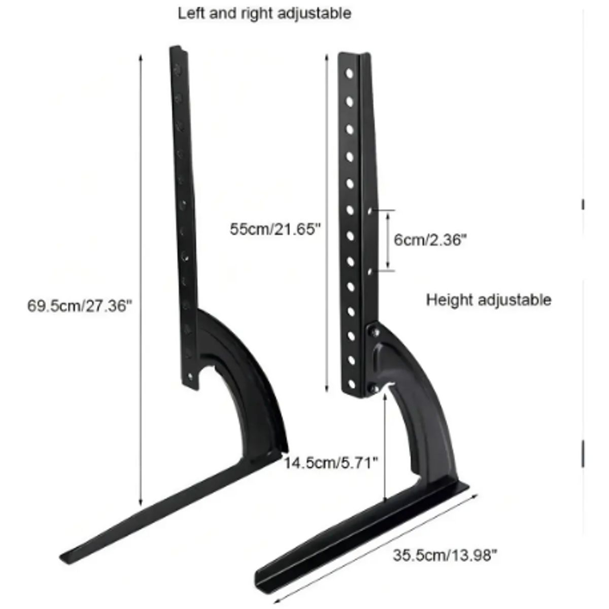GENERICO - Soporte Base Tv Sobre Mesa Universal De 37 A 75 PuLG Color Negro