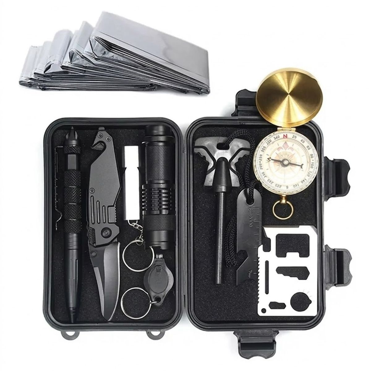 GENERICO - Kit Herramientas de Supervivencia Camping 10 En 1