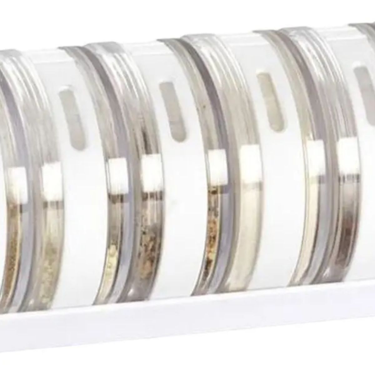 GENERICO - Especieros Redondos Set 6 Espacios Condimentos Rack Tarros Color Blanco
