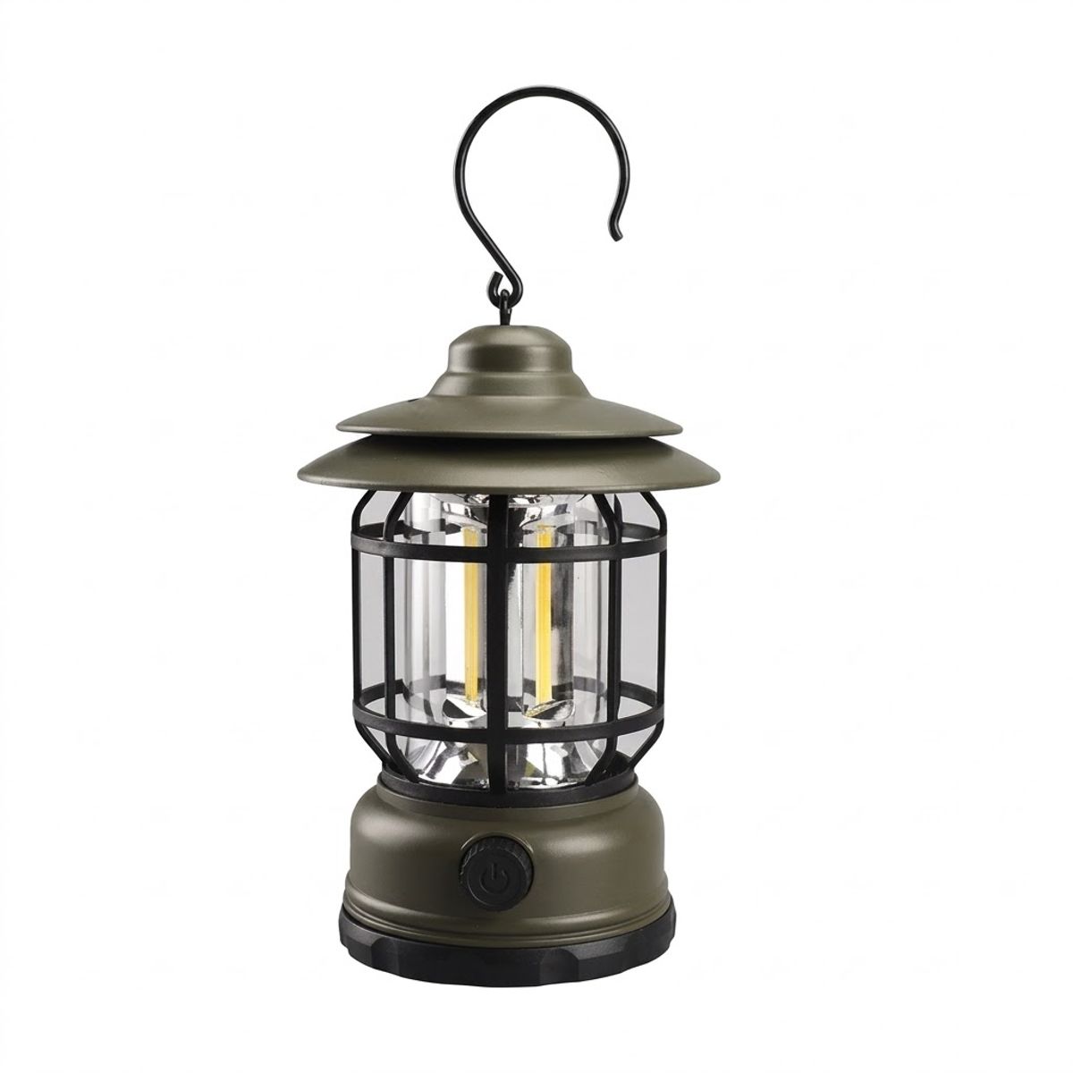 GENERICO - Lampara Camping Retro Impermeable Outdoor Baterías Color Verde