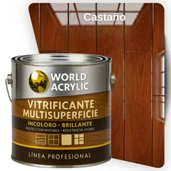 WORLD ACRYLIC - VITRIFICANTE MULTISUPERFICIE INCOLORO BRILLANTE CASTAÑO GALÓN