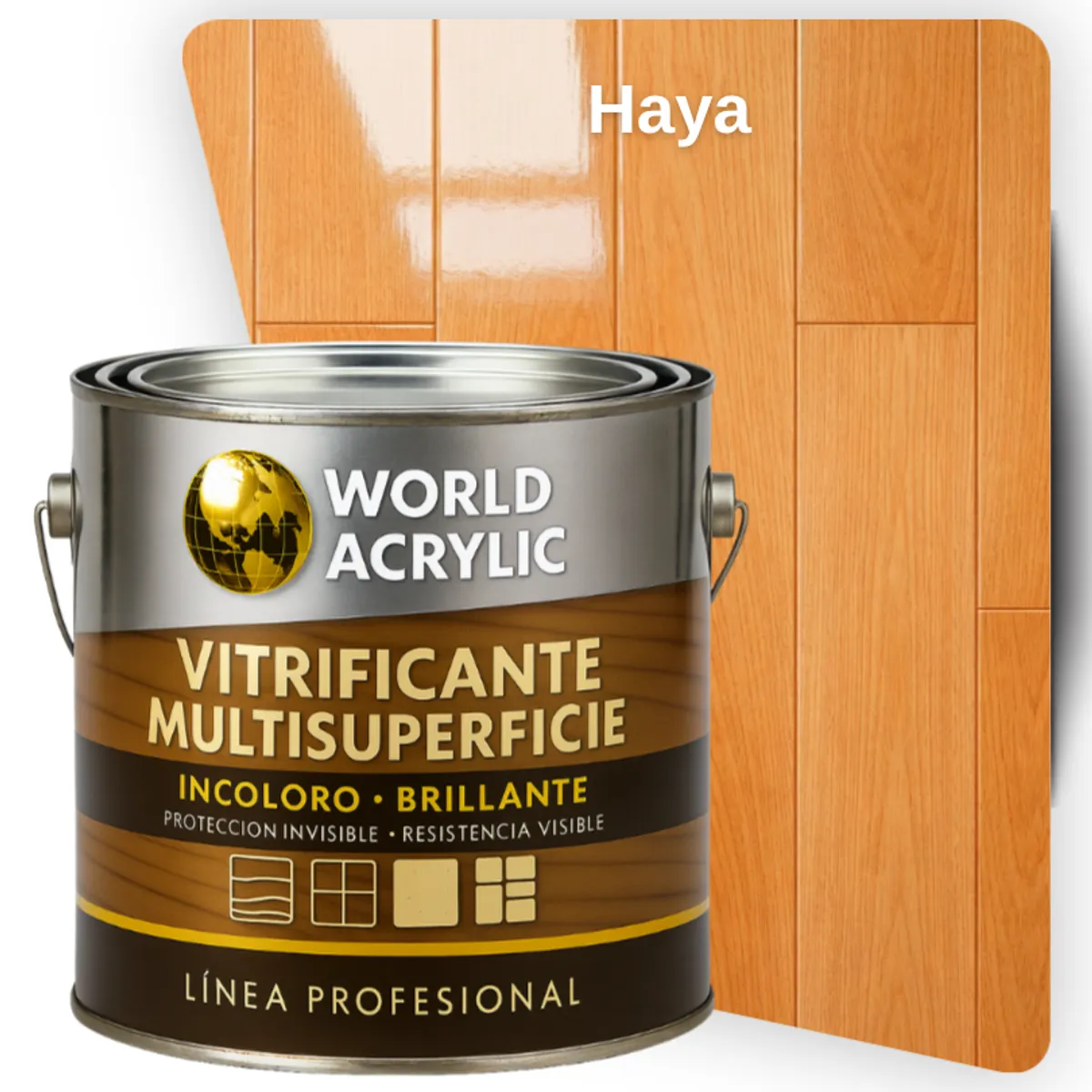 WORLD ACRYLIC - VITRIFICANTE MULTISUPERFICIE INCOLORO BRILLANTE HAYA GALÓN