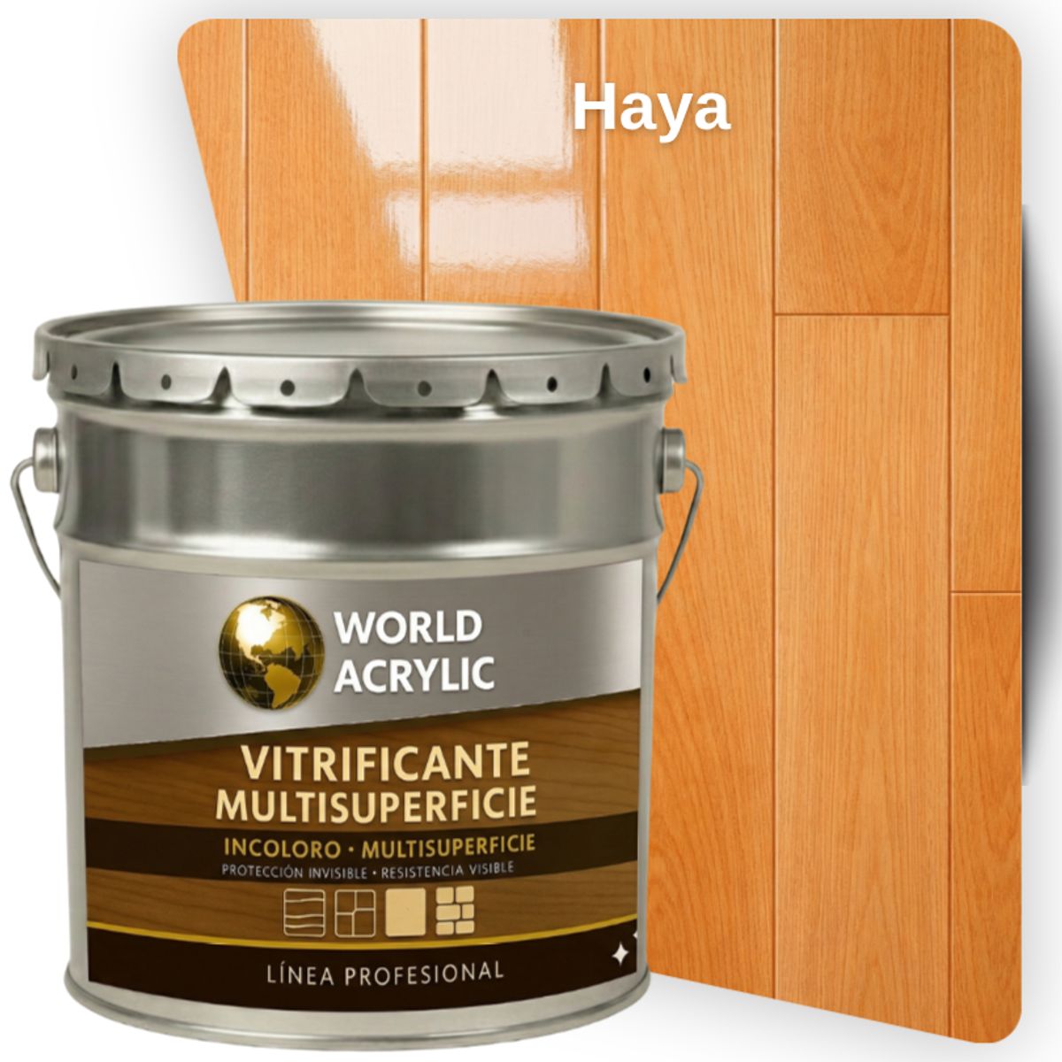 WORLD ACRYLIC - VITRIFICANTE MULTISUPERFICIE BRILLANTE HAYA TINETA 4G
