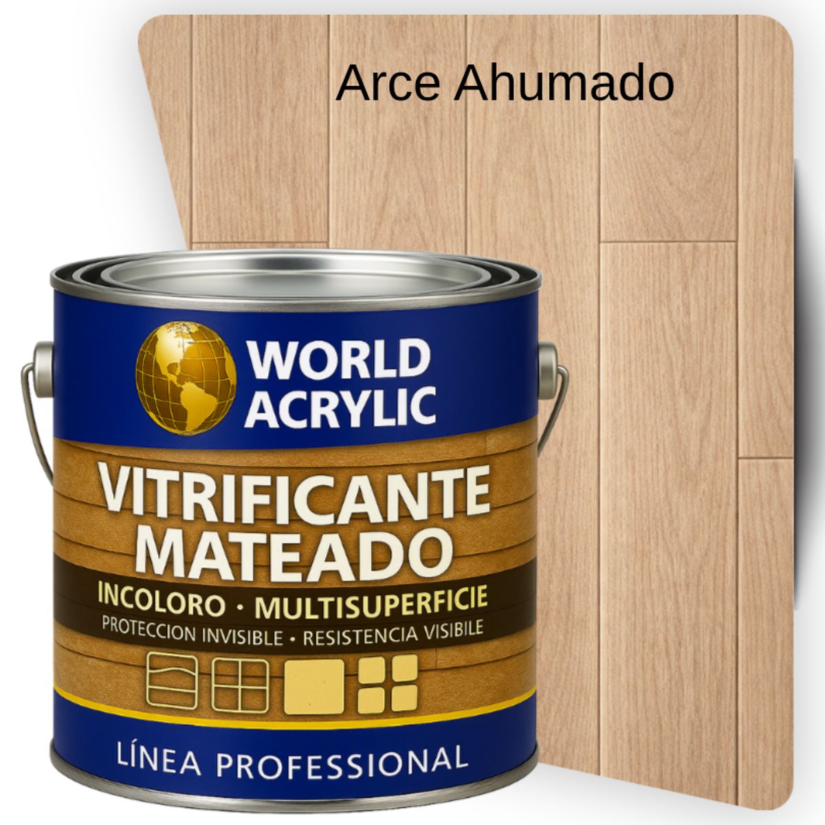 WORLD ACRYLIC - VITRIFICANTE MULTISUPERFICIE  MATEADO TINETA - ARCE AHUMADO