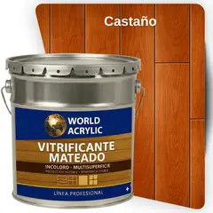 WORLD ACRYLIC - VITRIFICANTE MULTISUPERFICIE MATEADO TINETA - CASTAÑO