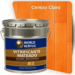 WORLD ACRYLIC - VITRIFICANTE MULTISUPERFICIE MATEADO TINETA - CEREZO CLARO