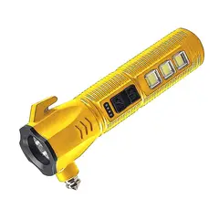 GENERICO - Linterna de Emergencia Multiuso Recargable para Auto Color Amarillo