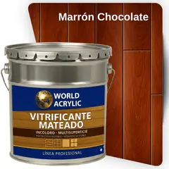 WORLD ACRYLIC - VITRIFICANTE MULTISUPERFICIE MATEADO TINETA - MARRÓN CHOCOLATE