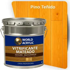 WORLD ACRYLIC - VITRIFICANTE MULTISUPERFICIE MATEADO TINETA - PINO TEÑIDO