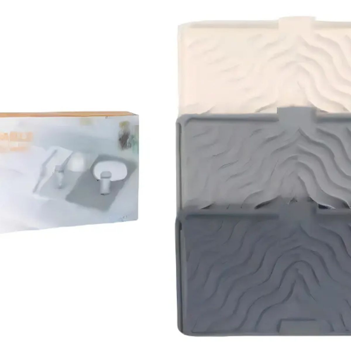 GENERICO - Bandeja De Drenaje 3 Capas Escurridor Estante De Secado Color Gris