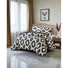 GENERICO - Cubrecama Plush Con Chiporro De Invierno 1.5 Plazas Infantiles Diseño Cutting