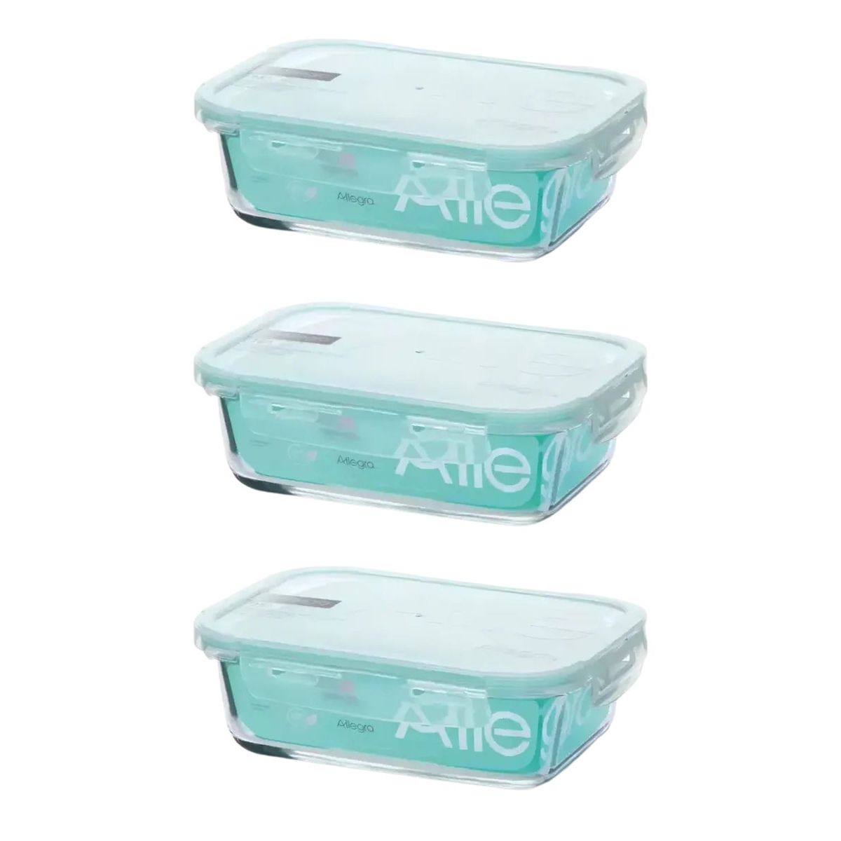 ALLEGRA - 3 Contenedores Herméticos De Alimento Allegra 420ml