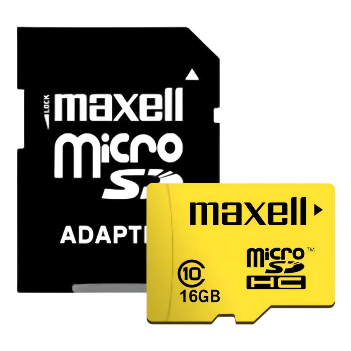 MAXELL - Memoria Micro SD 16GB Clase 10 Con Adaptador Full HD