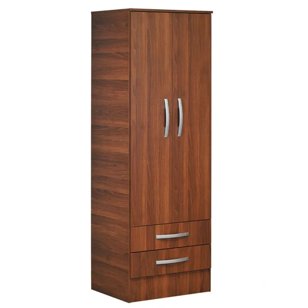MOBIKIT - Closet 2 Puertas 2 Cajones Nogal