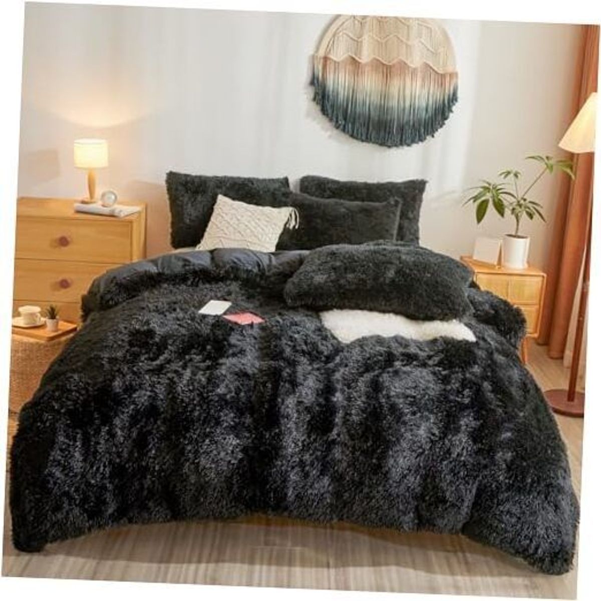 GENERICO - HERMOSO COBERTOR PELUDO PARA INVIERNO CON CHIPORRO