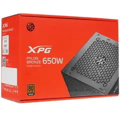 ADATA - FUENTE DE PODER XPG PYLON 650W BRONZE P/N PYLON650B-BKCEU