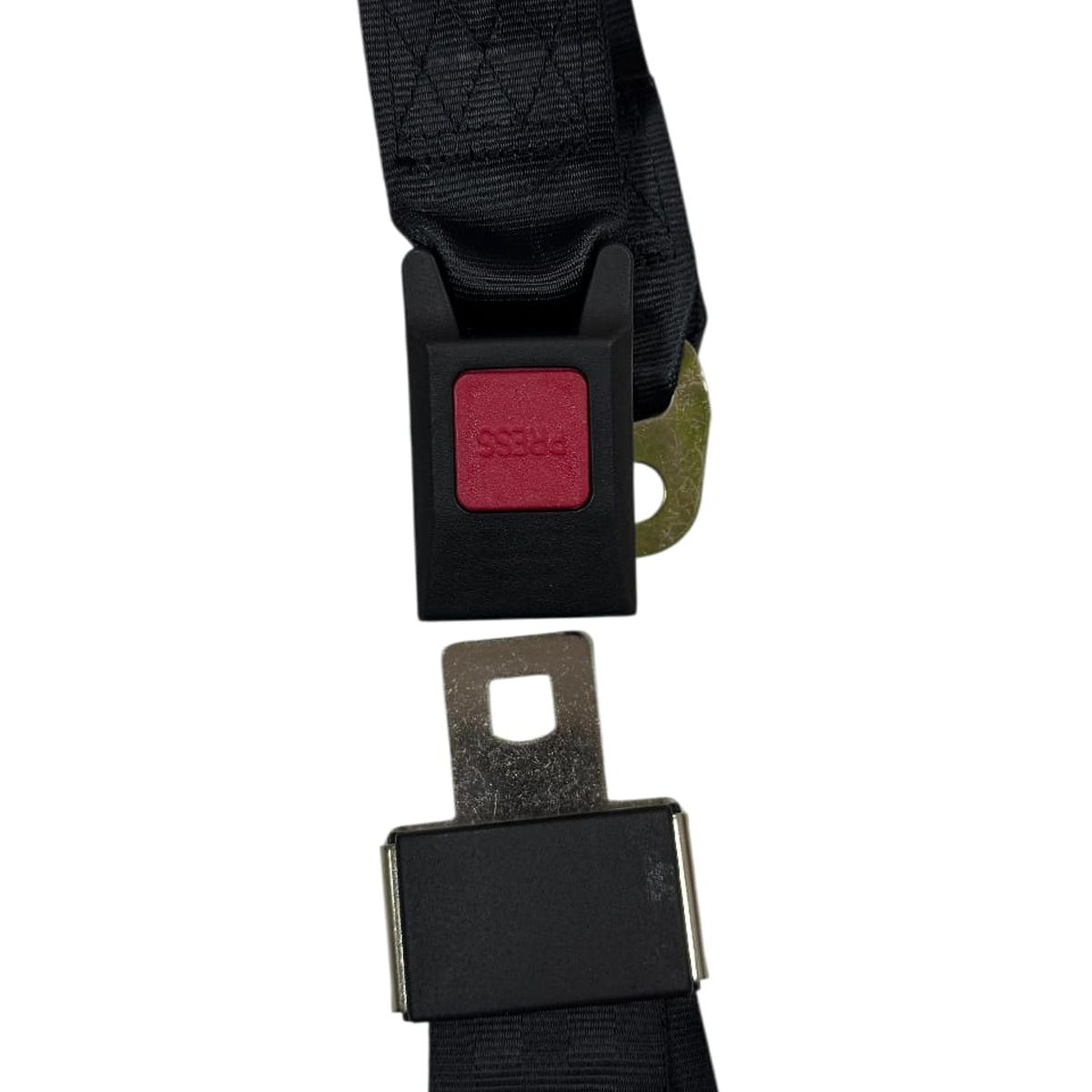 GENERICO - Pack De 2 Unidadea De Cinturon De Seguridad 2 Puntas Negro 32001